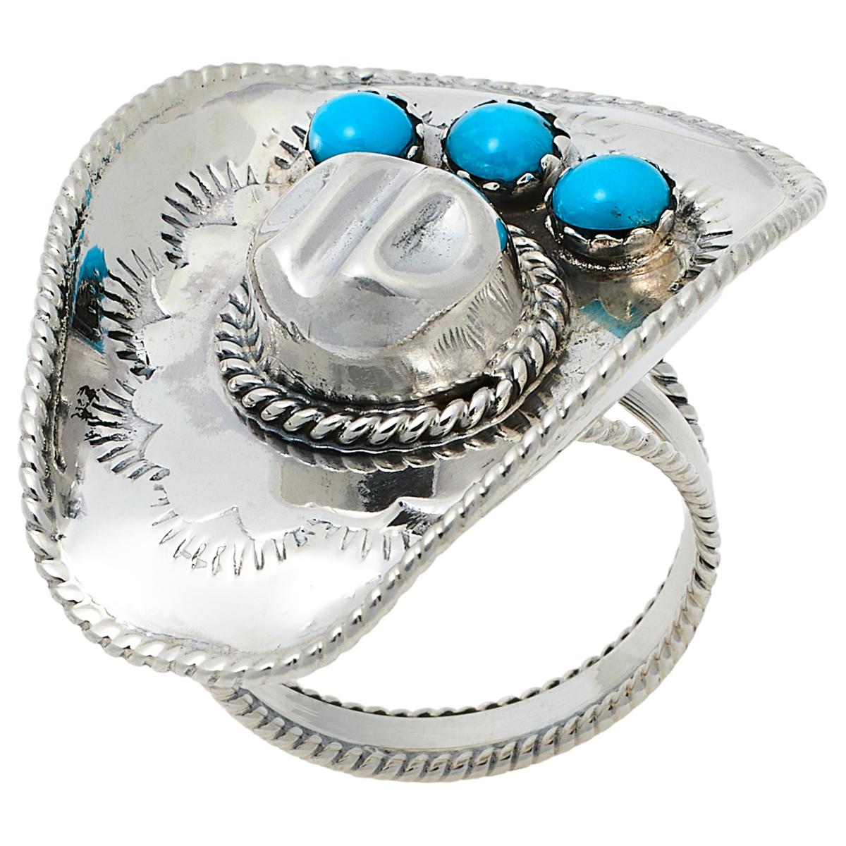 Chaco Canyon Sleeping Beauty Turquoise Cowboy Hat Ring