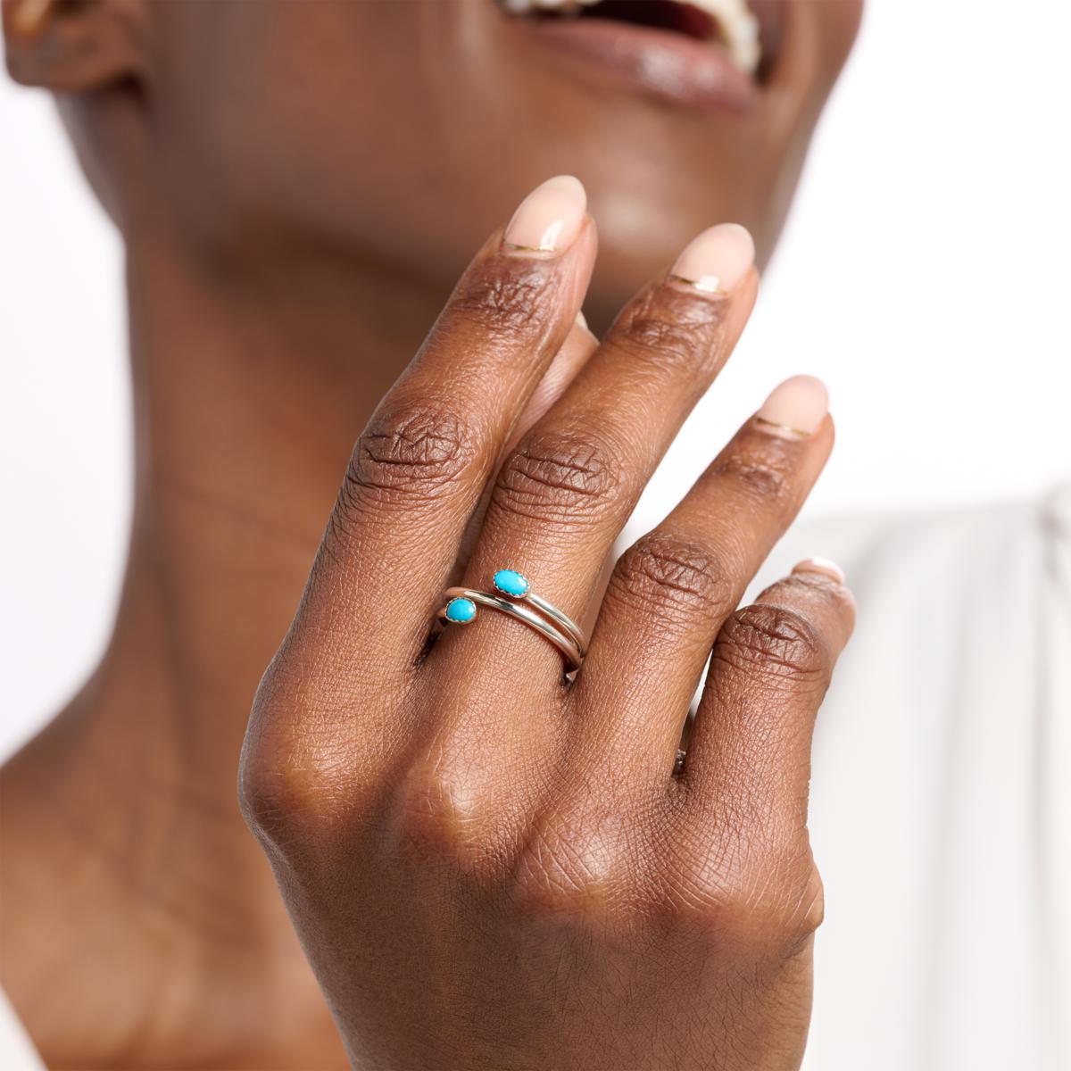 Chaco Canyon Sleeping Beauty Turquoise Sterling Silver Wrap Ring | HSN