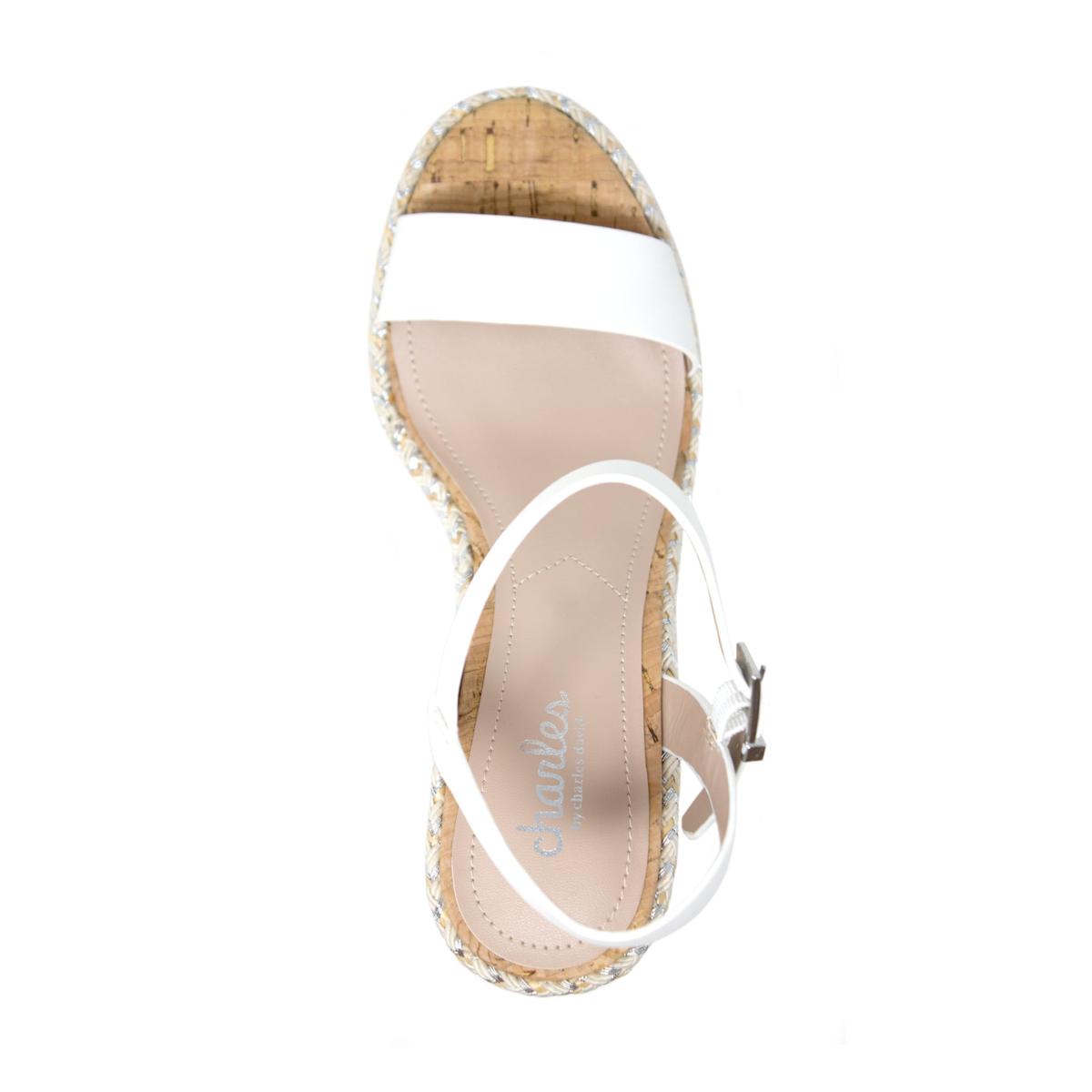 Charles by charles david brooke outlet ruffled espadrille wedge sandal