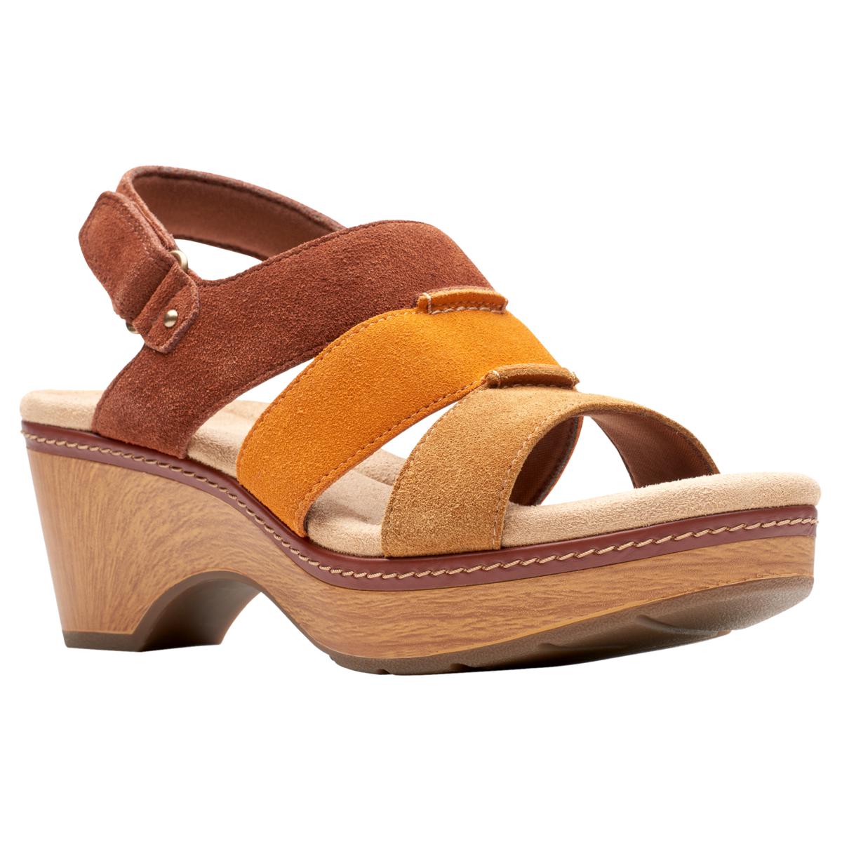 Clarks orange sandals online