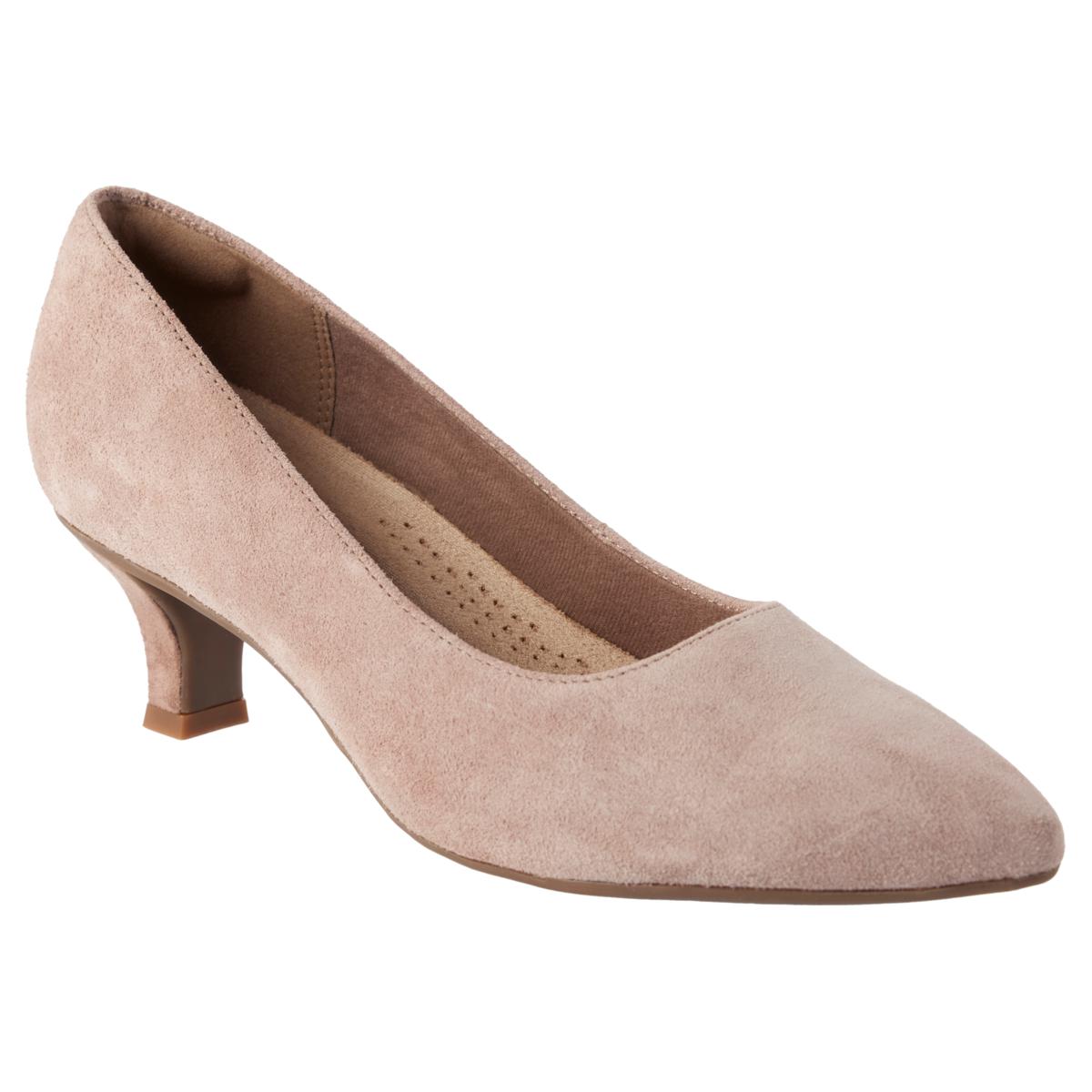 Clarks suede heels online