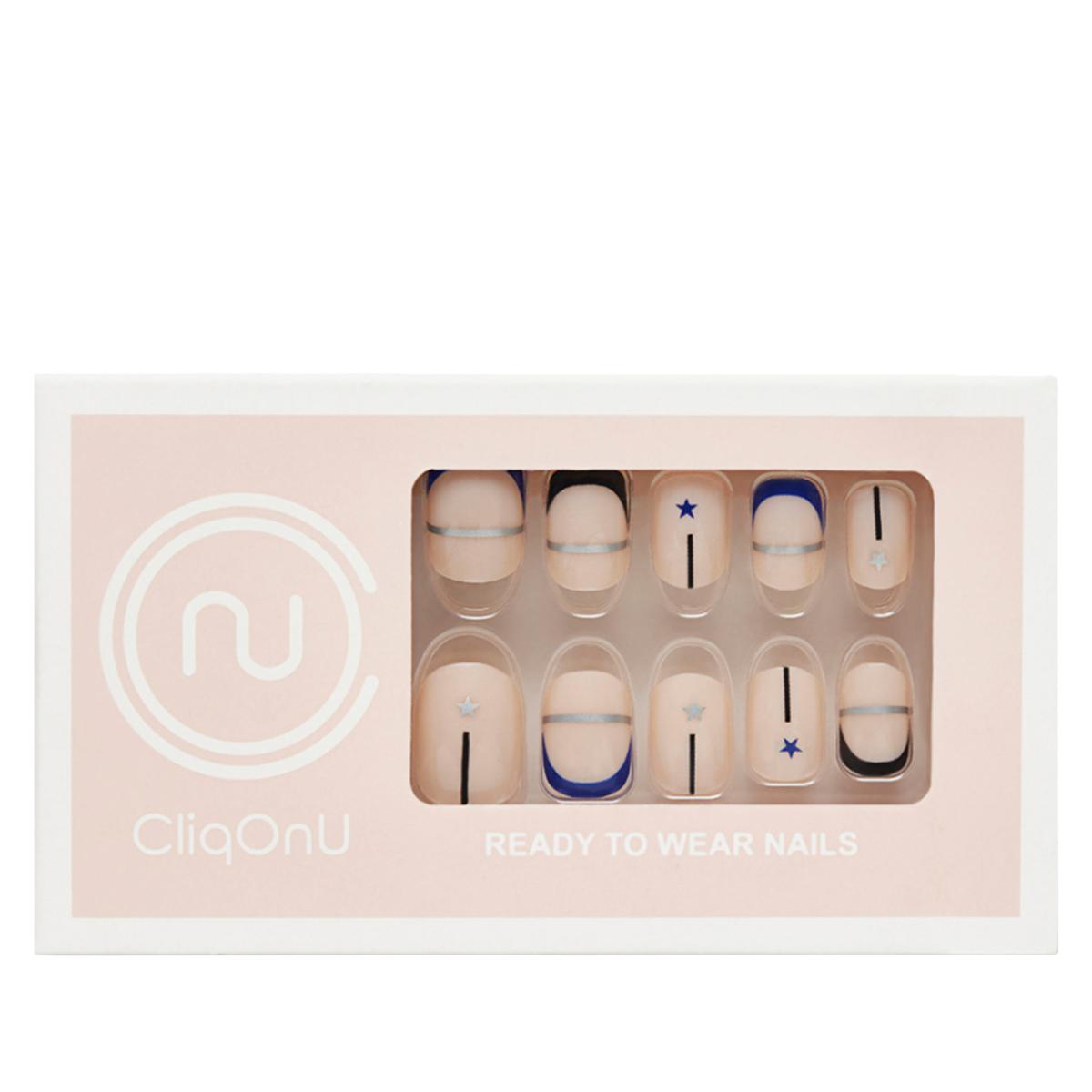 CliqOnU Nude Multi Short Round Press-on Nails - Wishing Star - 20569065 |  HSN