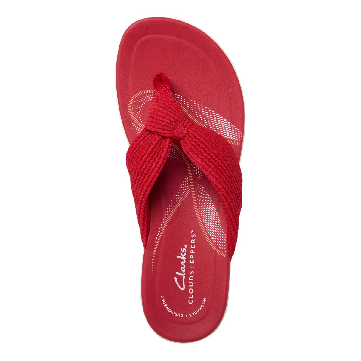 Clarks Footwear Clarks Red Wedge Sandals Clarks Women's Shoes ARLA