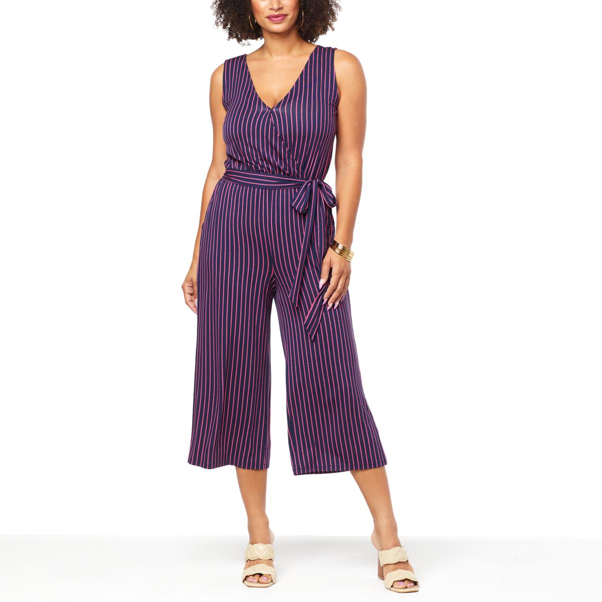 Colleen Lopez Short-Sleeve Knit Jumpsuit - 20413862