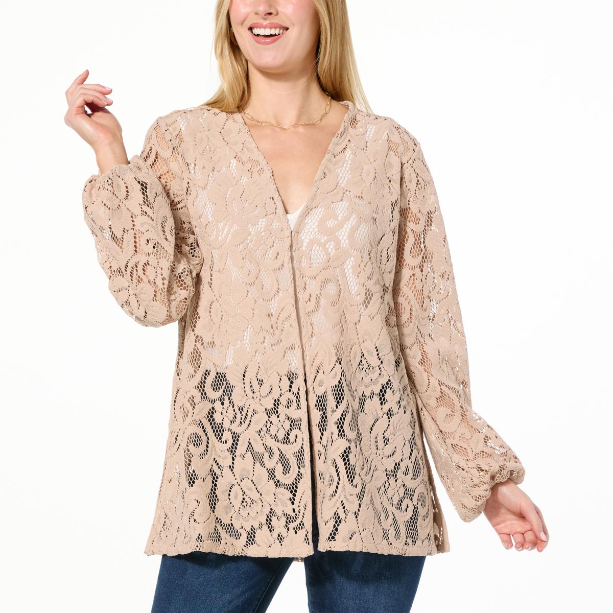 Colleen Lopez Bubble Sleeve Lace Jacket - 22496935 | HSN