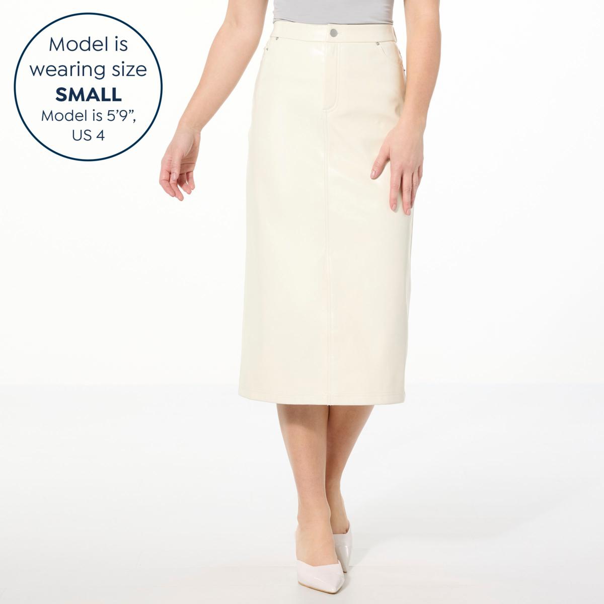 小野寺さん専用 Colleen Lopez Faux Leather Midi Pencil Skirt - 23344433 | HSN