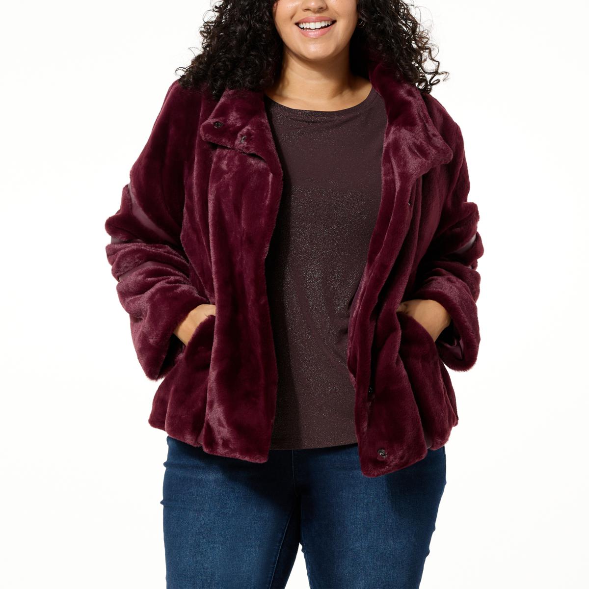 Colleen lopez faux leaf on sale jacket