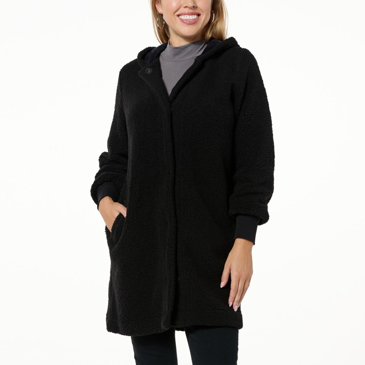 Women's faux sherpa top coat