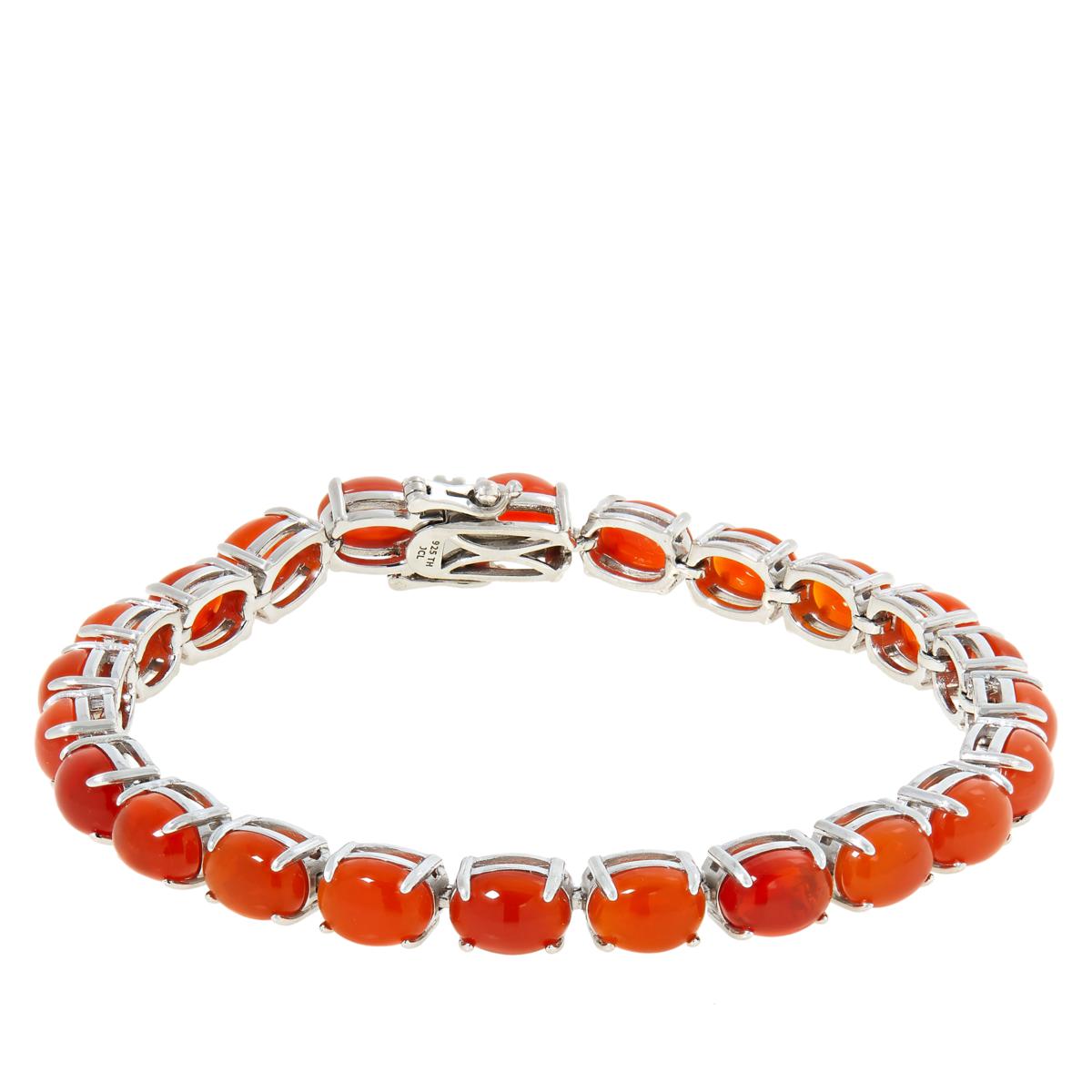 Fire opal deals tennis bracelet