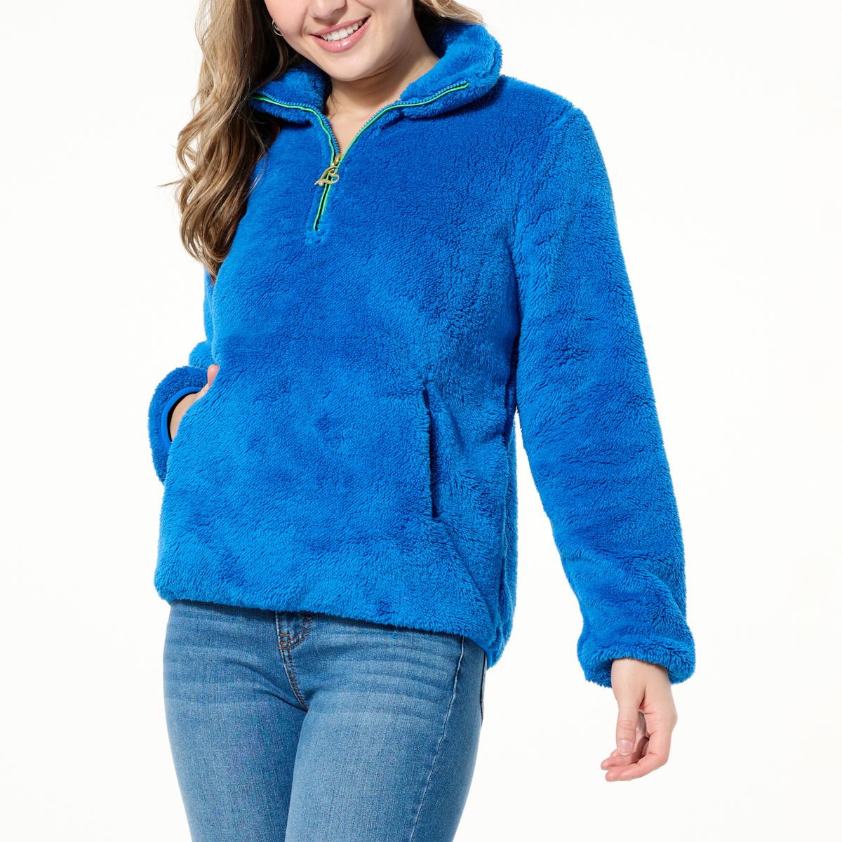 Colleen Lopez Half Zip Fleece Pullover with Pockets 21242085 HSN