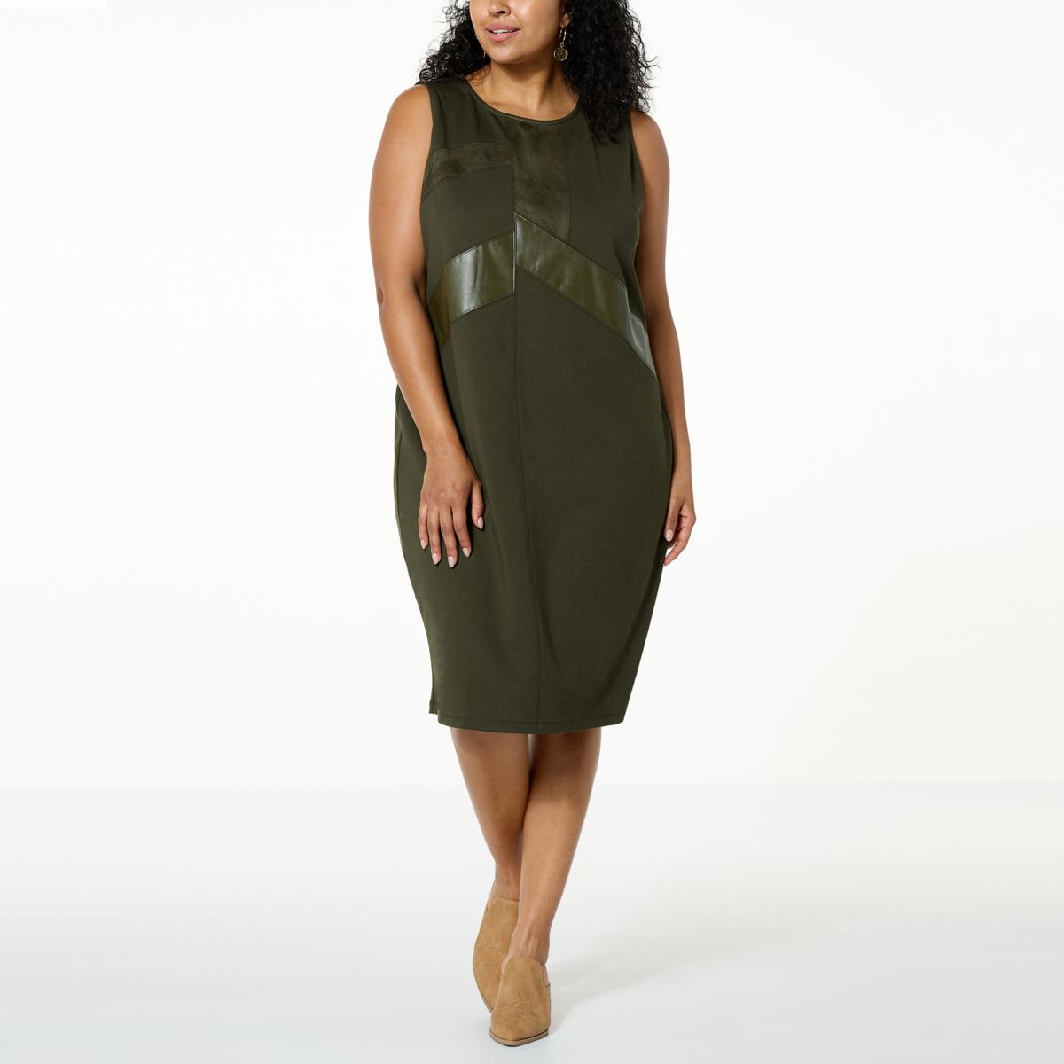 Colleen Lopez Mixed Media Sleeveless Sheath Dress - 20852602 | HSN