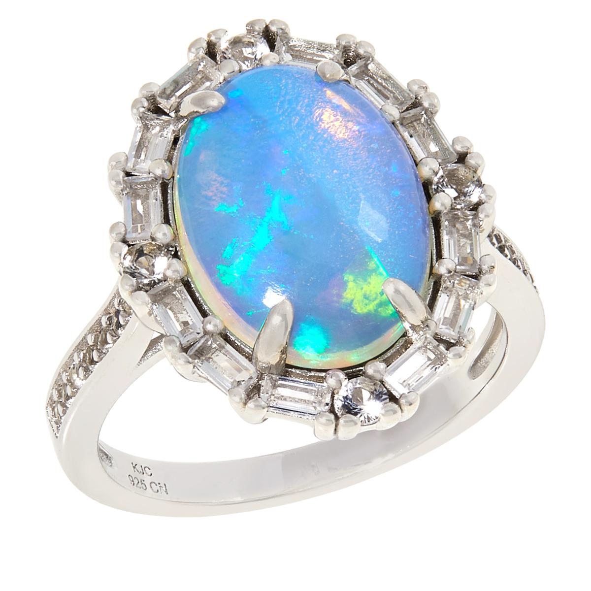 Colleen Lopez Opal and White Topaz Sterling Silver Ring - 20670185 | HSN