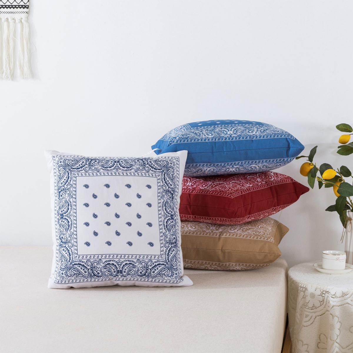 Blue bandana pillow outlet cases