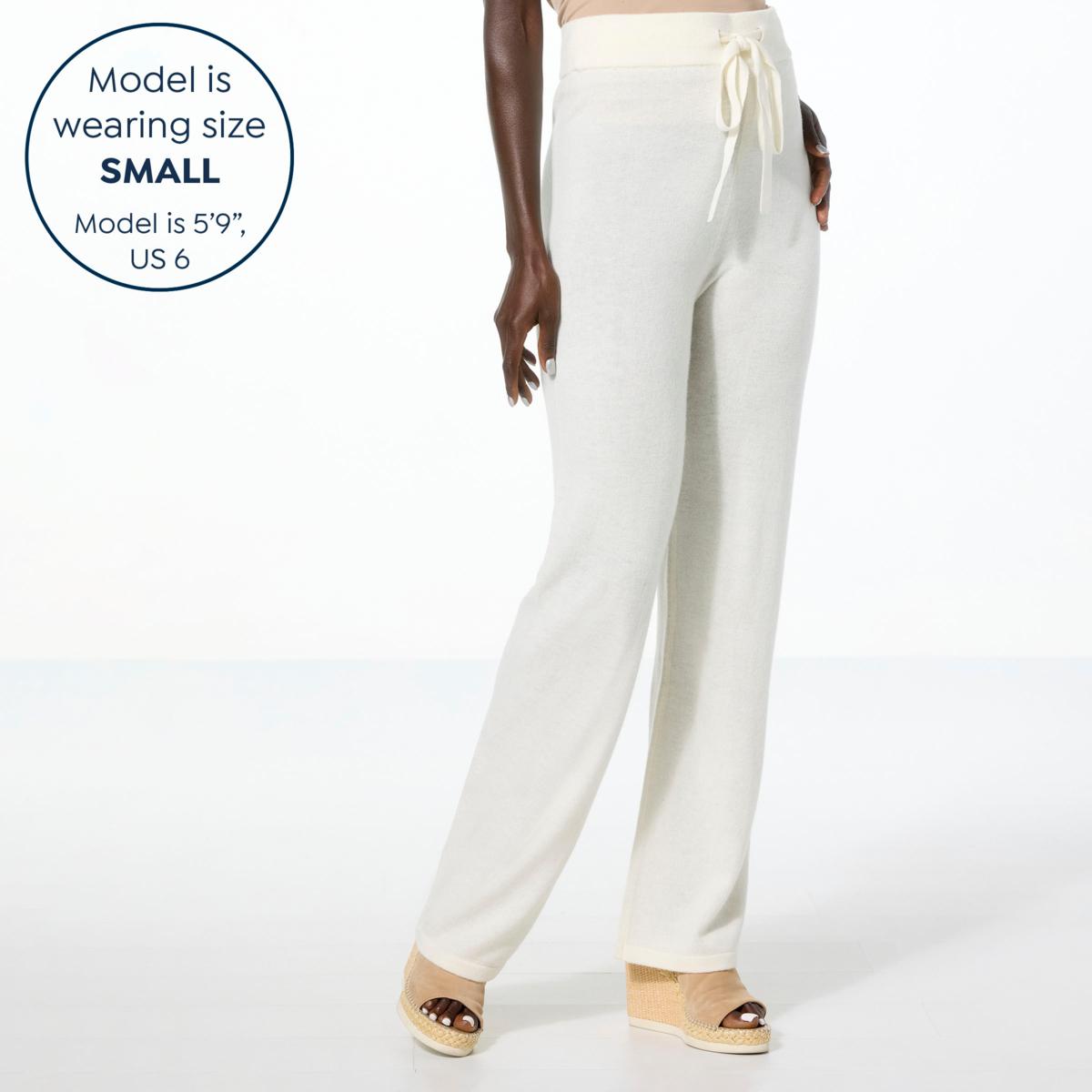 Curations x Amy Morrison Cashmere-Blend Wide-Leg Pull-On Pant | HSN