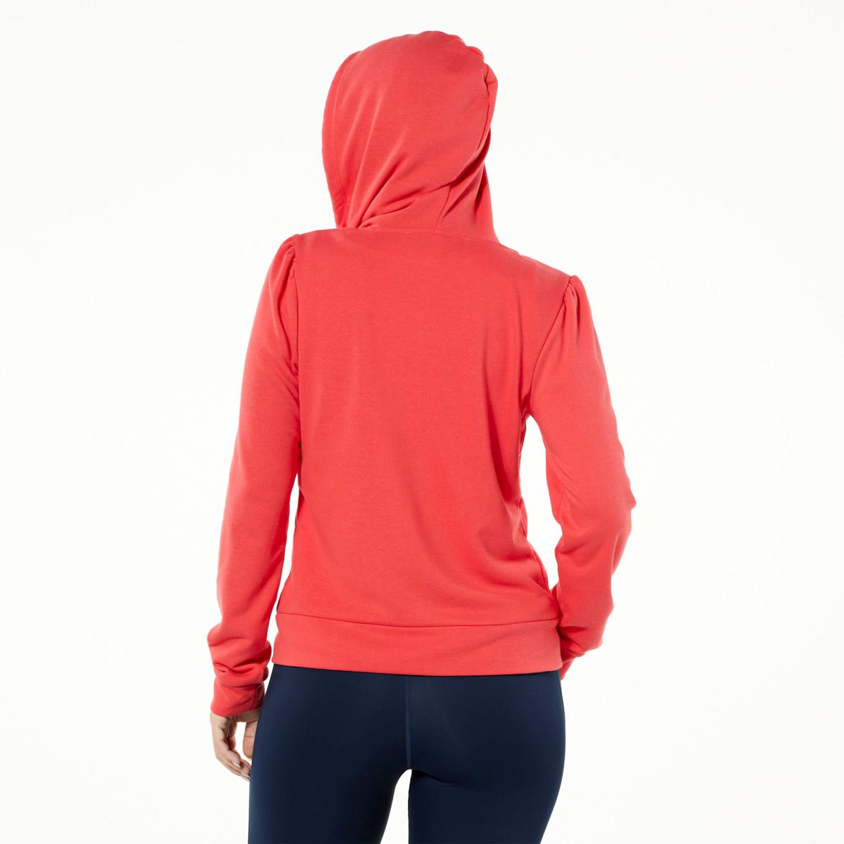 Curations x Sarah Anderson Puff Sleeve Zip-Front Hoodie