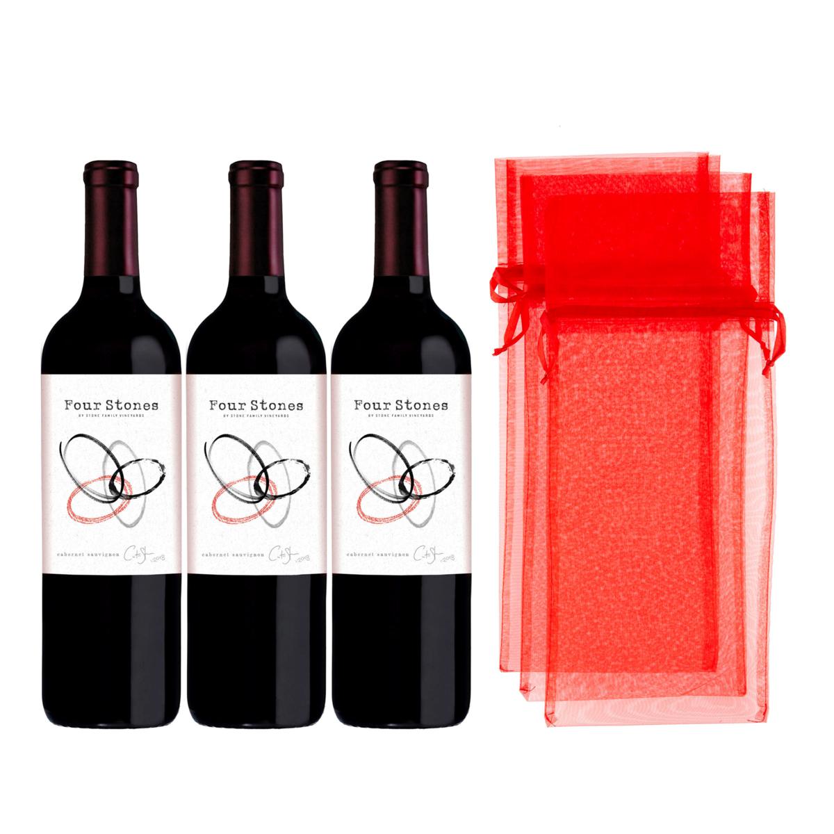 Curtis Stone 3 Holiday Wines & 3 Gift Bags by VWE 10088855 HSN