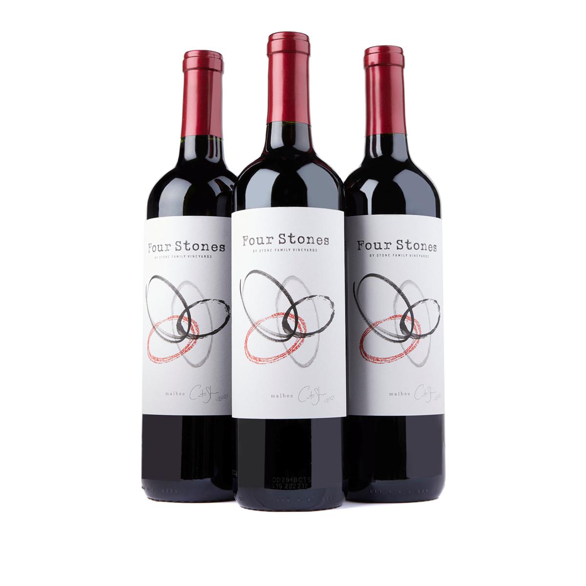 Curtis Stone Four Stones 3 Bottles Malbec Grill Ready Wine 21070893 HSN