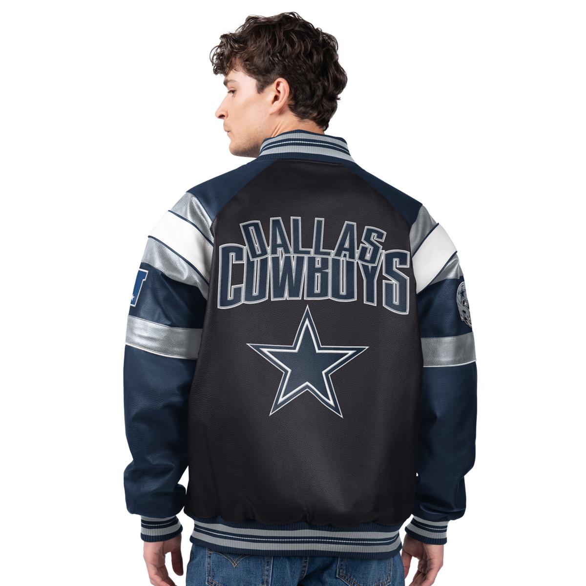 Dallas Cowboys Officially Licensed NFL Faux Leather Varsity Jacket