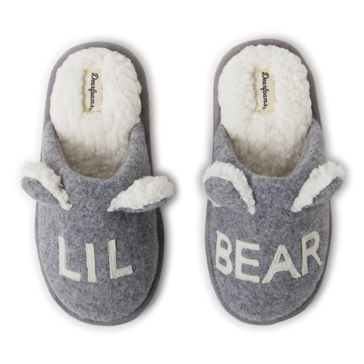 Dearfoams Kid's Lil Bear Matching Christmas Slippers - 22138367 | HSN