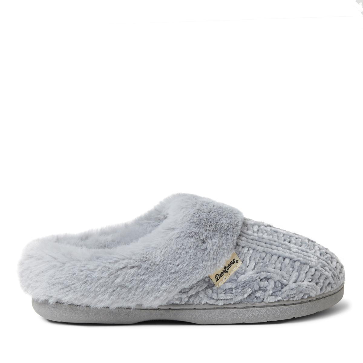 womens cable knit clogs