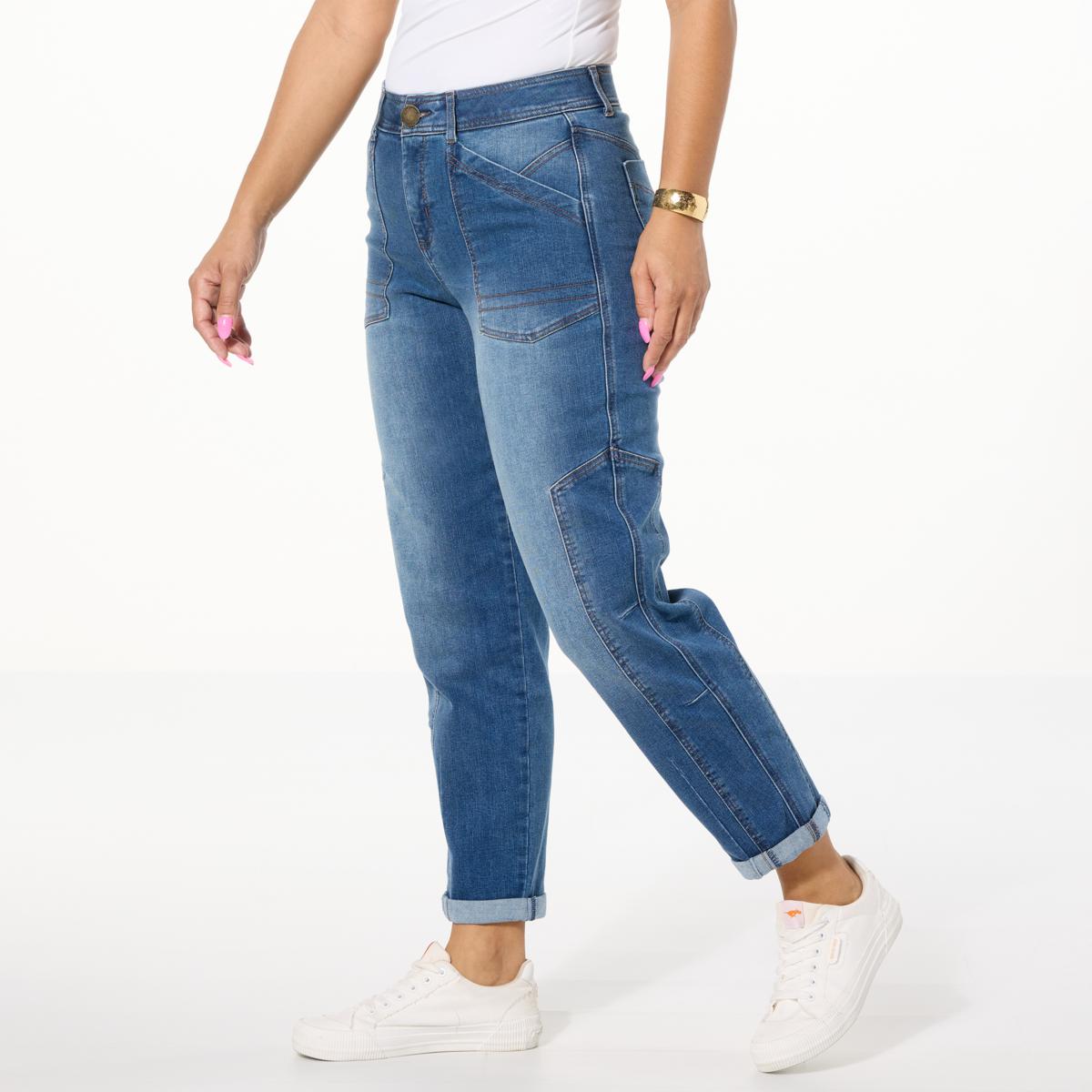 Democracy Ab solution High Rise Barrel Leg Jean with Rolled Cuff