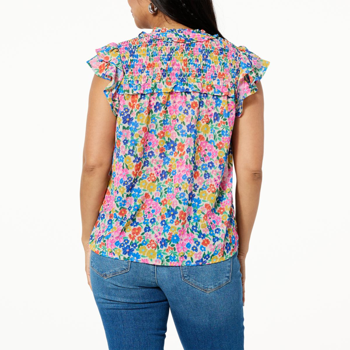 democracy floral printed top