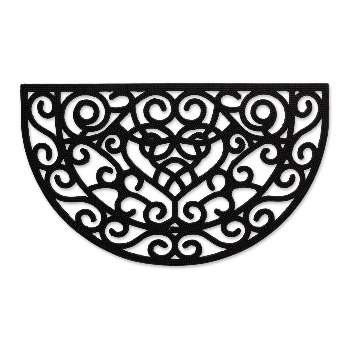 Design Imports Heart Scroll Half Moon Pin Rubber Doormat - 9938689 | HSN