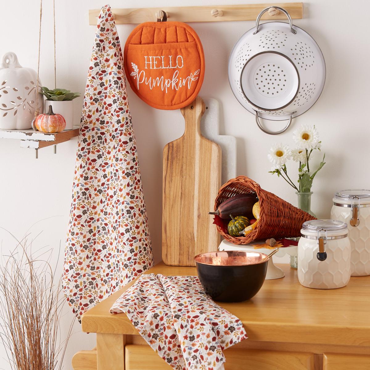 Hello Pumpkin Potholder Set