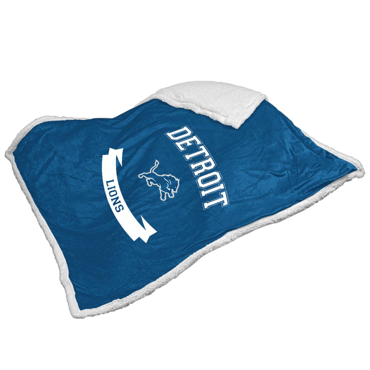 Football Fan Shop Detroit Lions 50' x 60' Sherpa Blanket