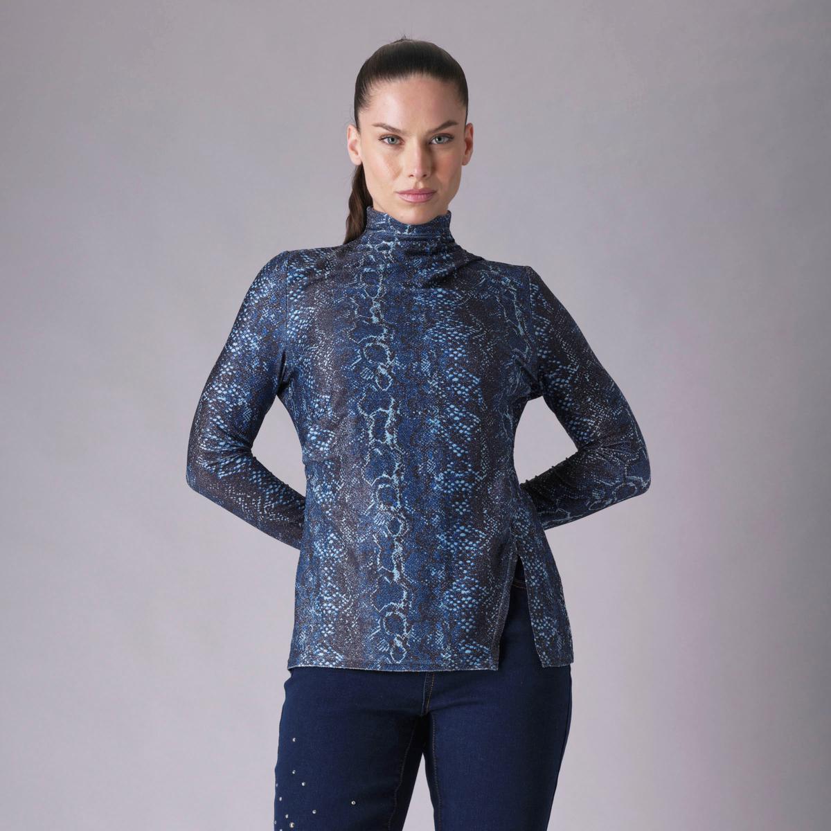 DG2 by Diane Gilman Draped Mock Neck Top | HSN