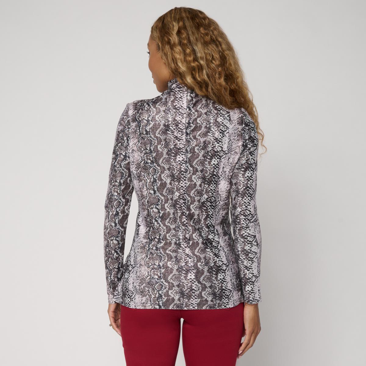 DG2 by Diane Gilman Draped Mock Neck Top | HSN