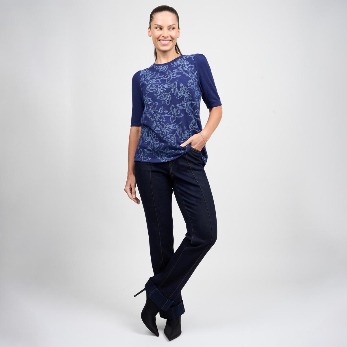 シャツ+ブラウス(長袖+七分) CLANE/JACQUARD FLOWER PUFF SLEEVE TOPS Caslon® Floral Jacquard Puff Sleeve Top | Nordstromrack