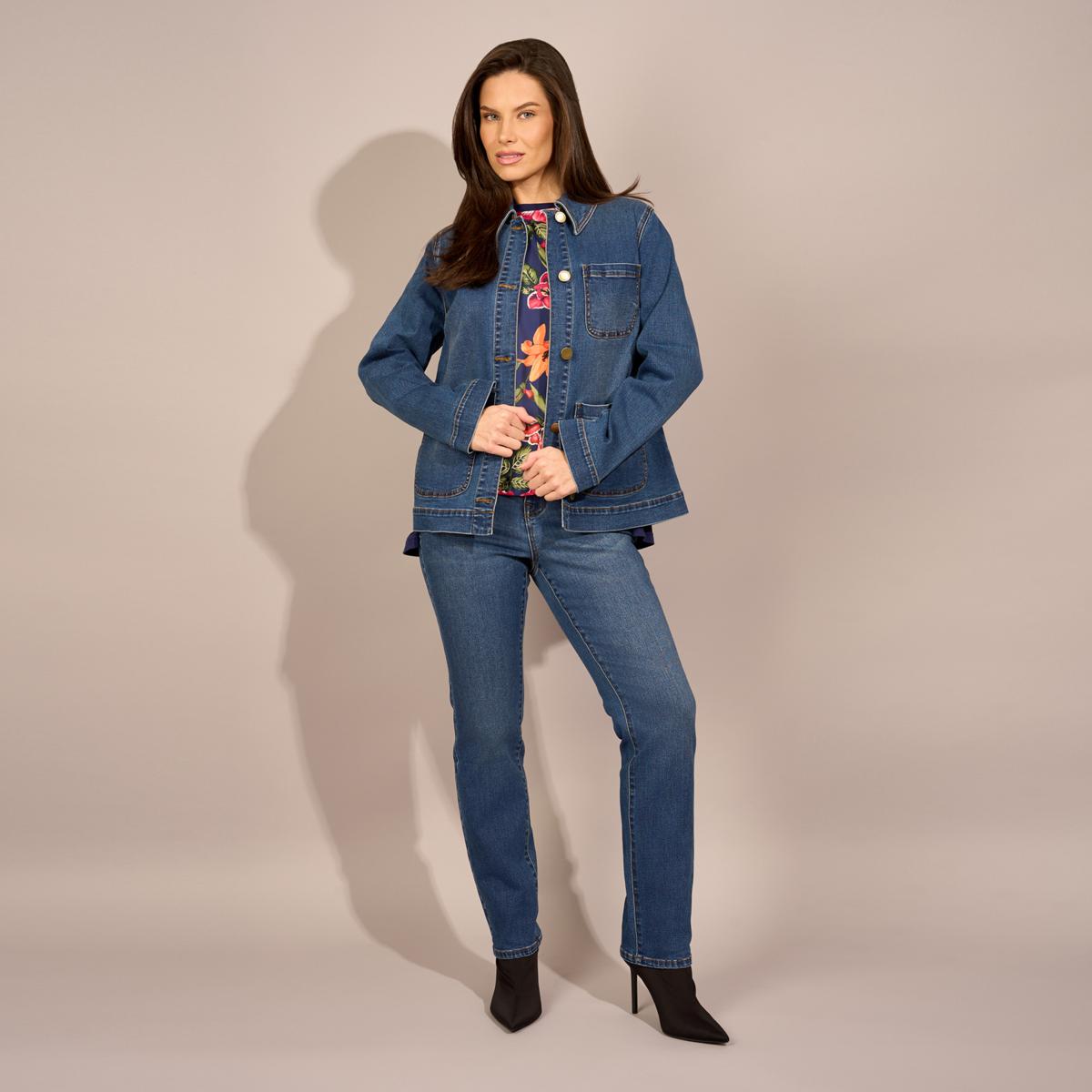 DG2 by Diane Gilman Lux Touch Denim Straight-Leg Jean | HSN