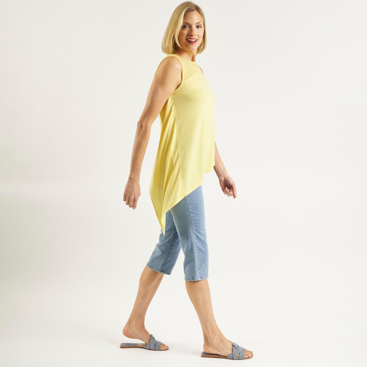 DG2 by Diane Gilman Mixed Media Asymmetric Scarf Tank Top | HSN