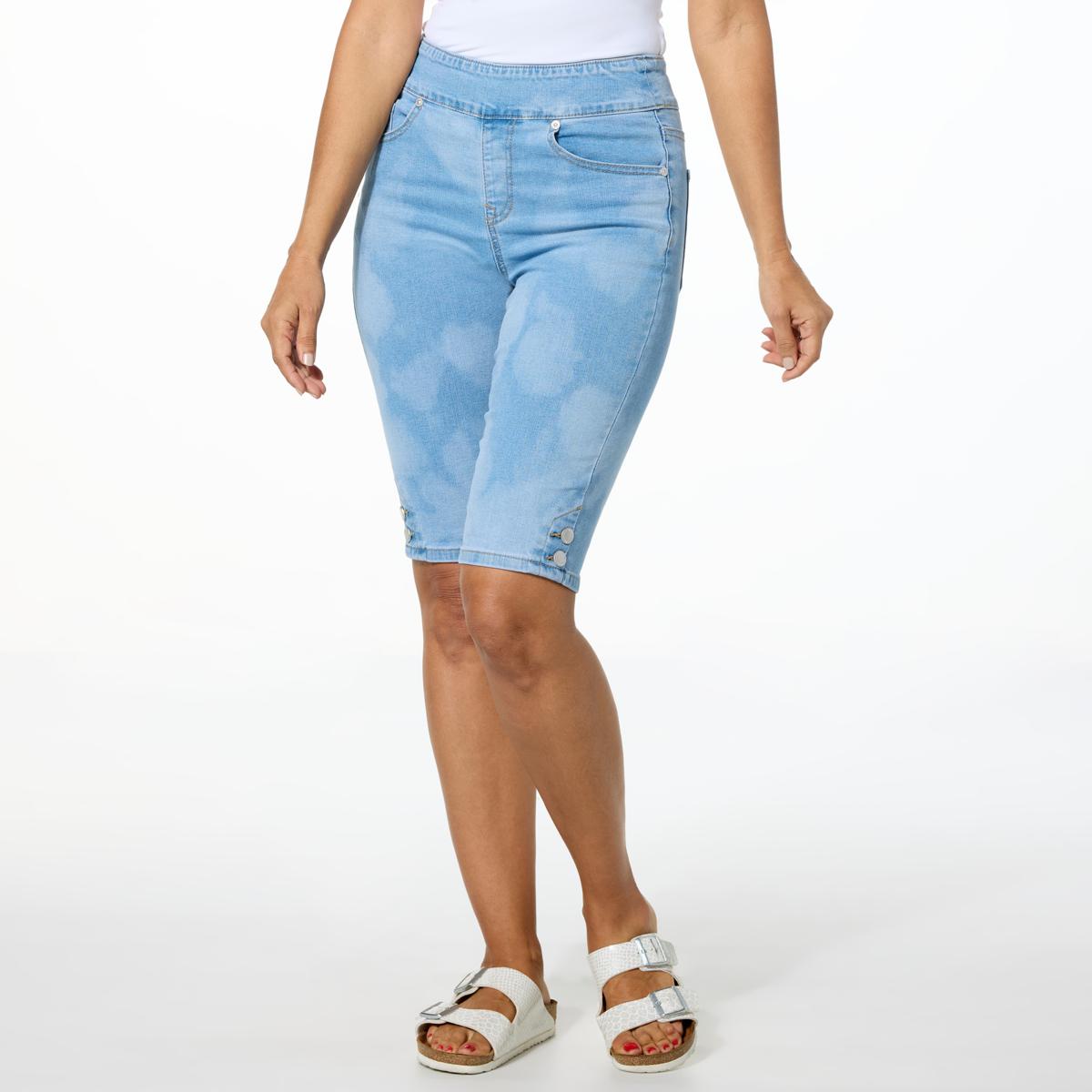 DG2 by Diane Gilman New Classic Stretch Denim Pull-On Bermuda - Main Image