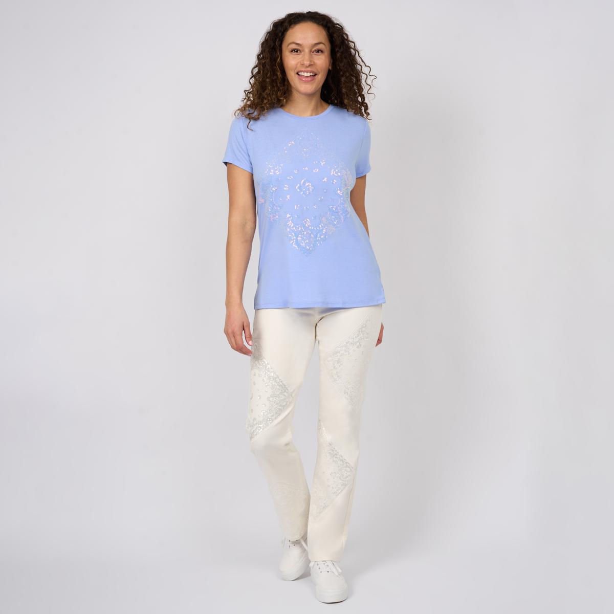DG2 by Diane Gilman New Classic Stretch Sequin Baby Bootcut Jean | HSN