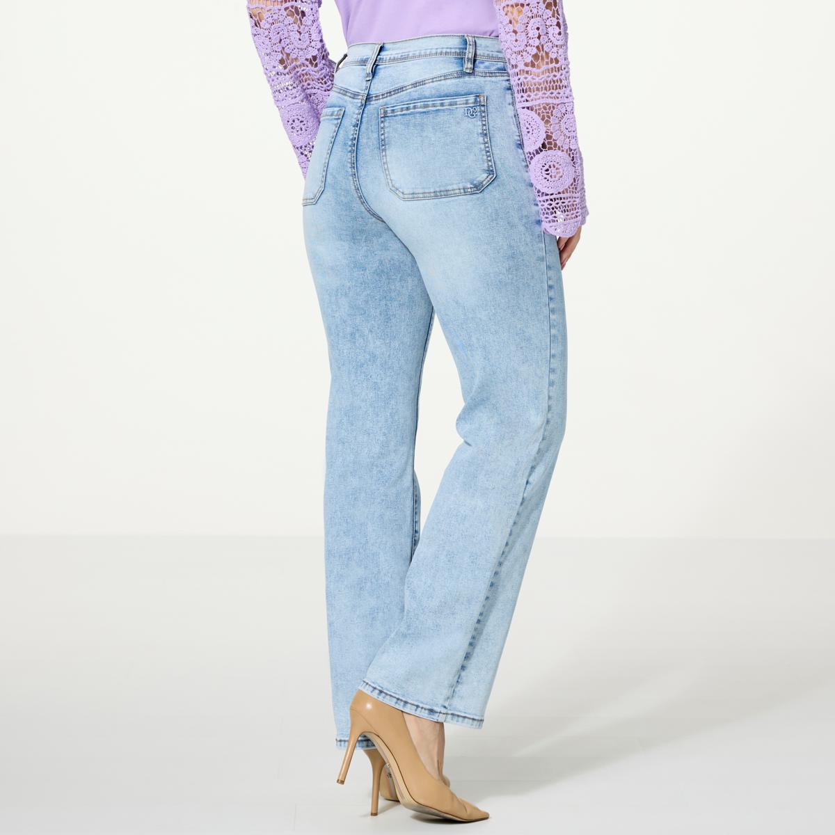 Star Stitched Pockets - Stretchy High Waisted Jeans - The Rose