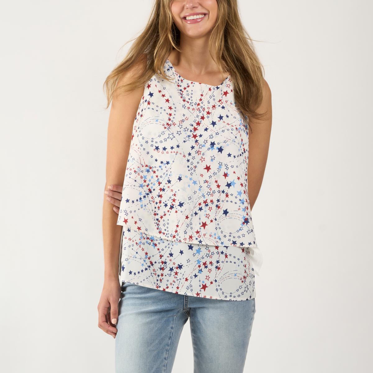 DG2 by Diane Gilman Printed Combo Easy Tank | HSN