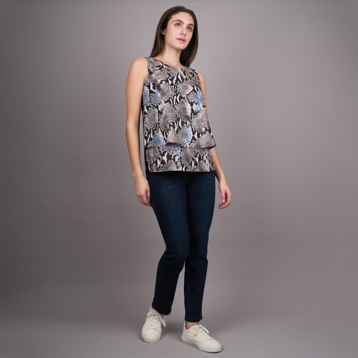 DG2 by Diane Gilman Printed Mixed Media Easy Tank | HSN