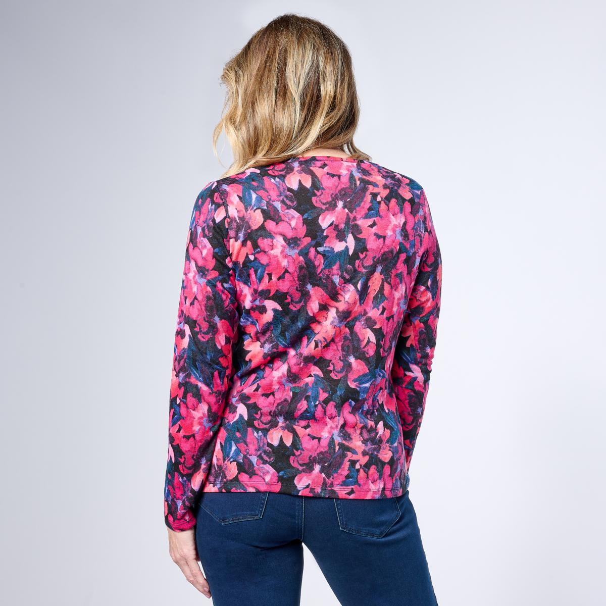 DG2 by Diane Gilman Ruched Asymmetric Seam Long Sleeve Top | HSN