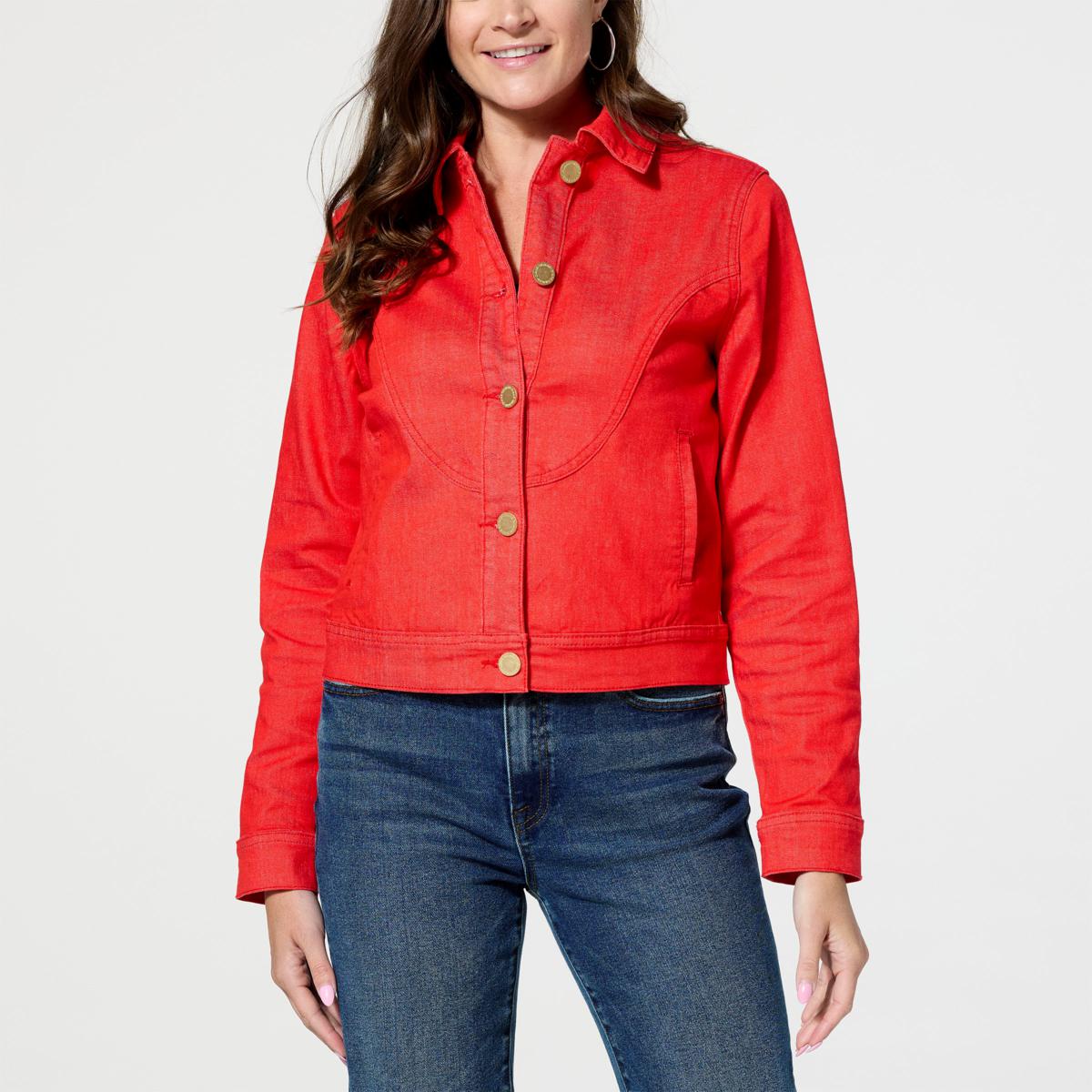 DG2 by Diane Gilman Stretch Perfect Twill Denim Curved Yoke