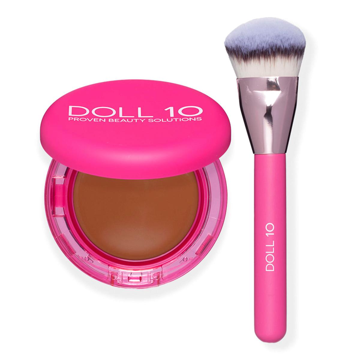 Doll 10 Peptide Bounce Balm Foundation with Brush