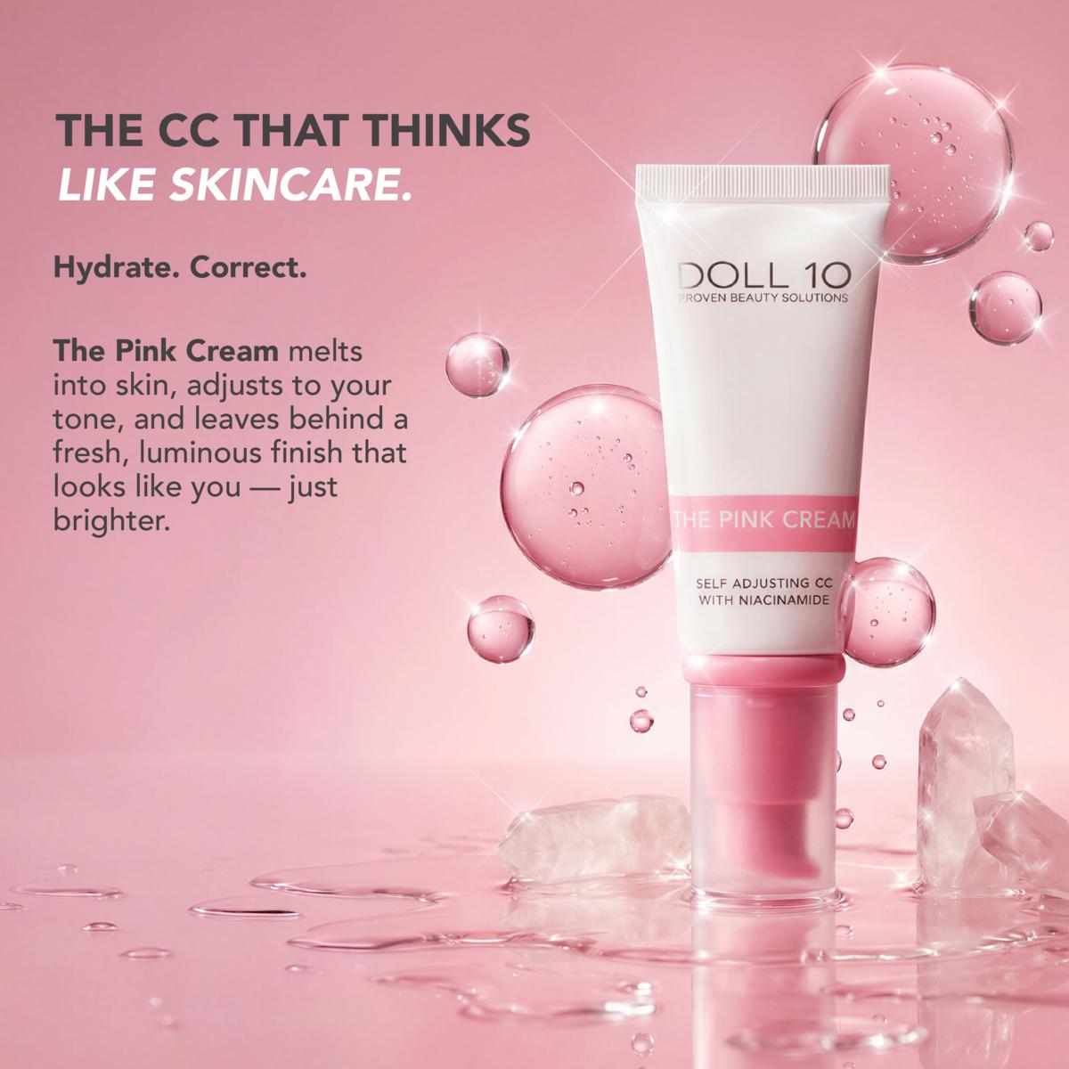 Doll 10 The Pink Cream Self Adjusting CC with Niacinamide | HSN