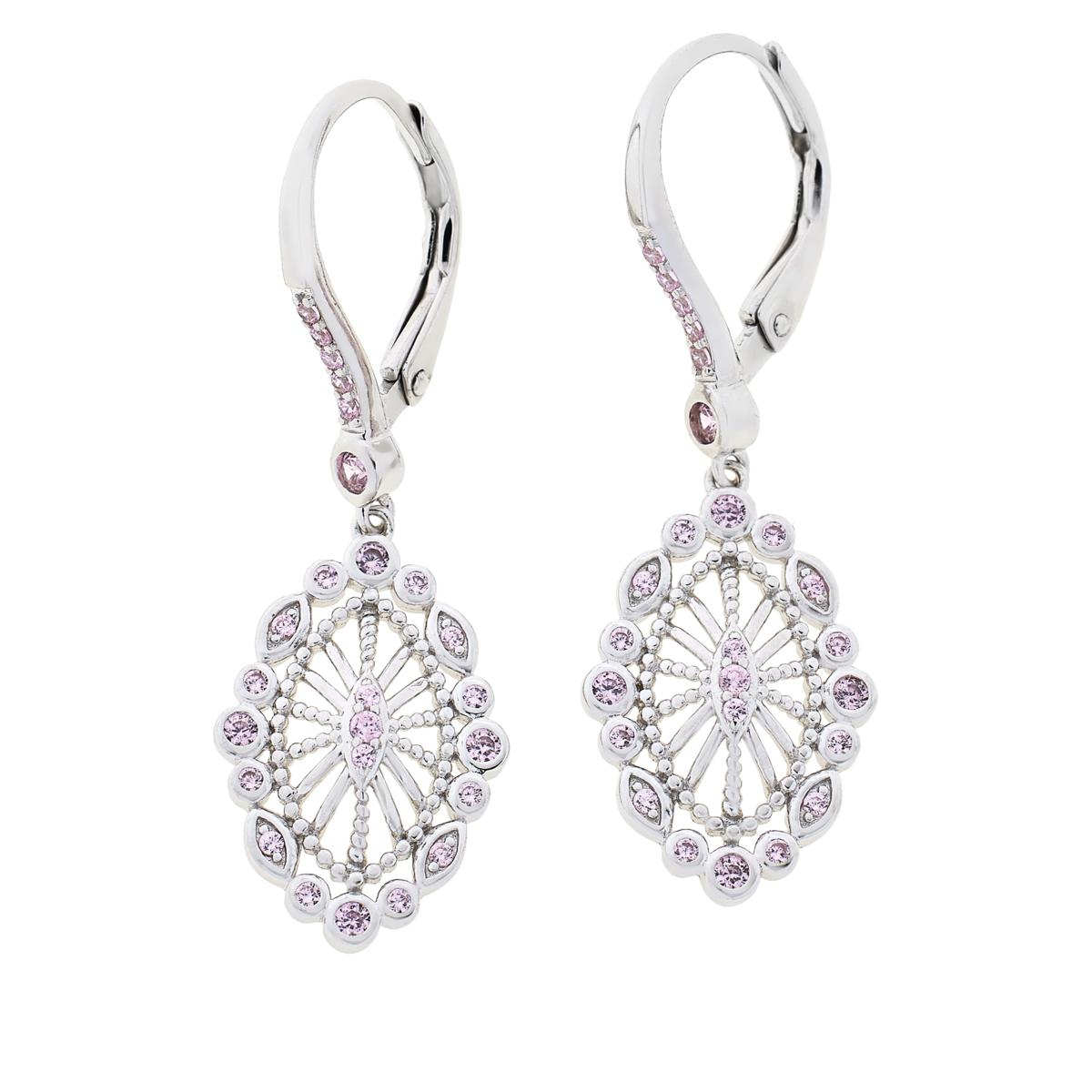 Doris Panos Sterling Silver Daphne CZ Drop Earrings - 20821886 | HSN