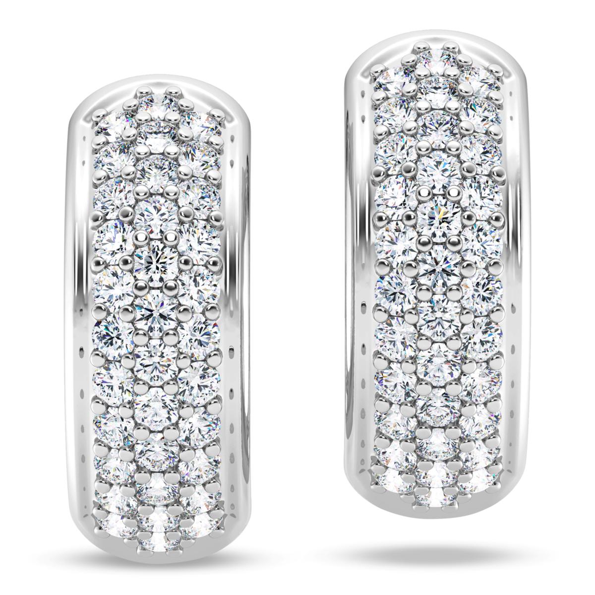 Éthique 1ctw Lab-Grown Diamond Sterling Silver Pavé Hoop Earrings ...