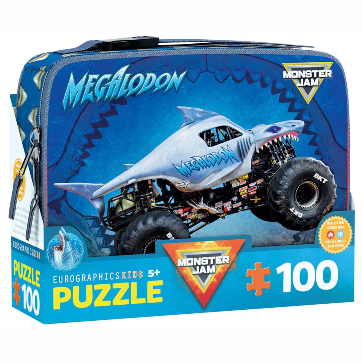 Eurographics: Monster Jam Puzzle & Lunch Box - Megalodon, 100pc | HSN
