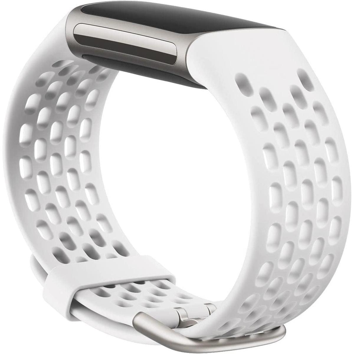 Fitbit Charge 5/6 Sport Band = White/Small | HSN
