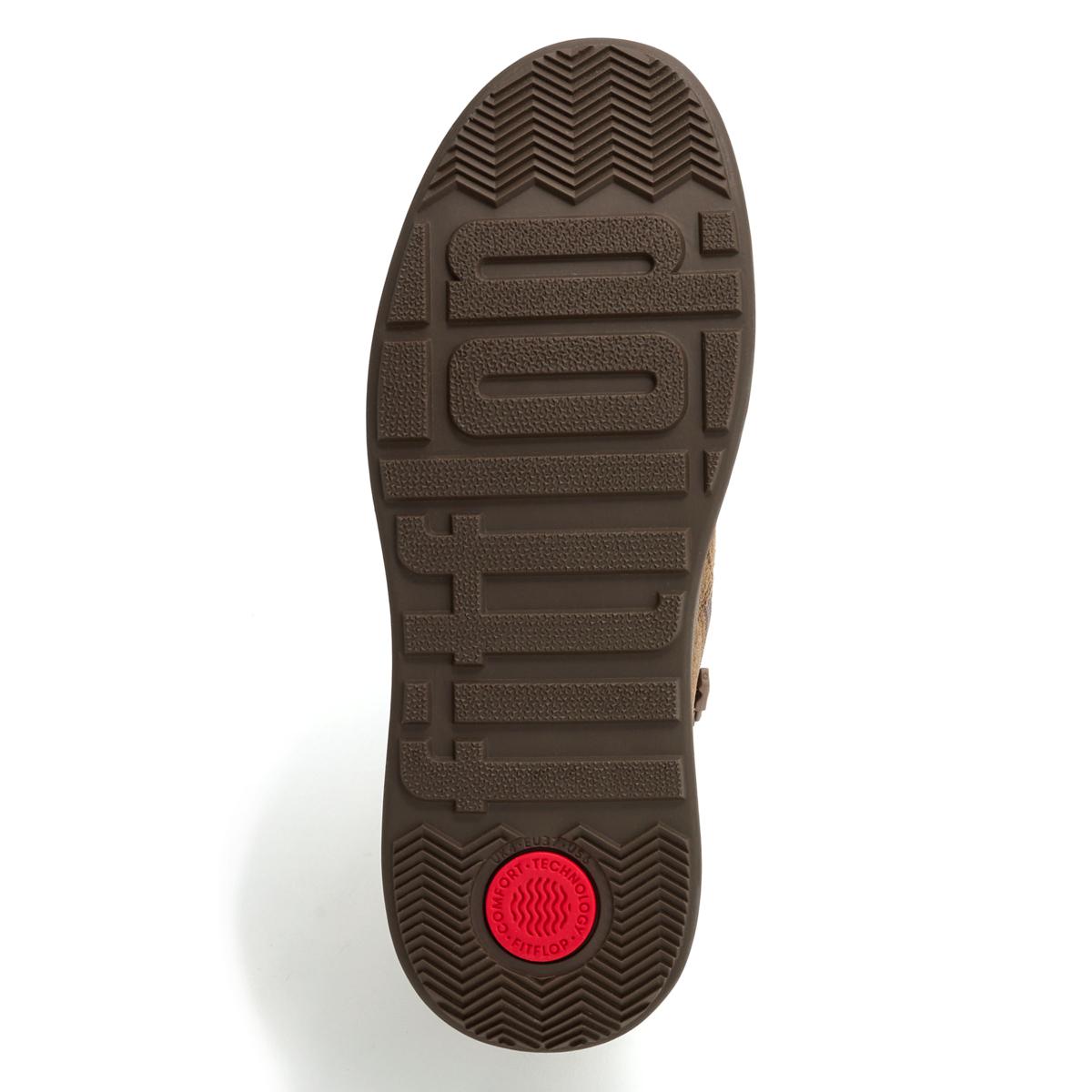 FitFlop F-Mode Leather/Suede Flatform Zip Ankle Boot 23694110 HSN