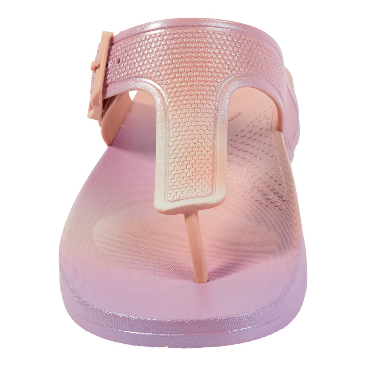 ◆Fitflop◆ [ICUSHION] Multi Crystal Pink Women's Flip Flops FitFlop® iQushion Iridescent Buckled Sandal - 21887714 | HSN
