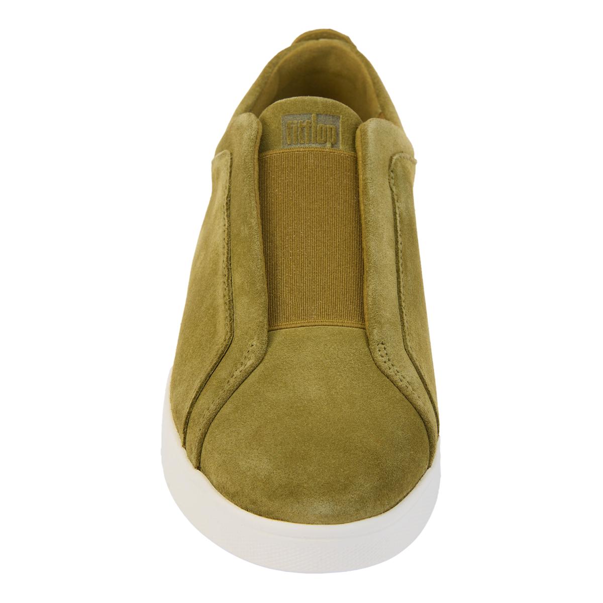 FitFlop Rally Elastic Leather/Suede Slip-On Sneaker | HSN